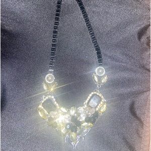 Crystal bib necklace
